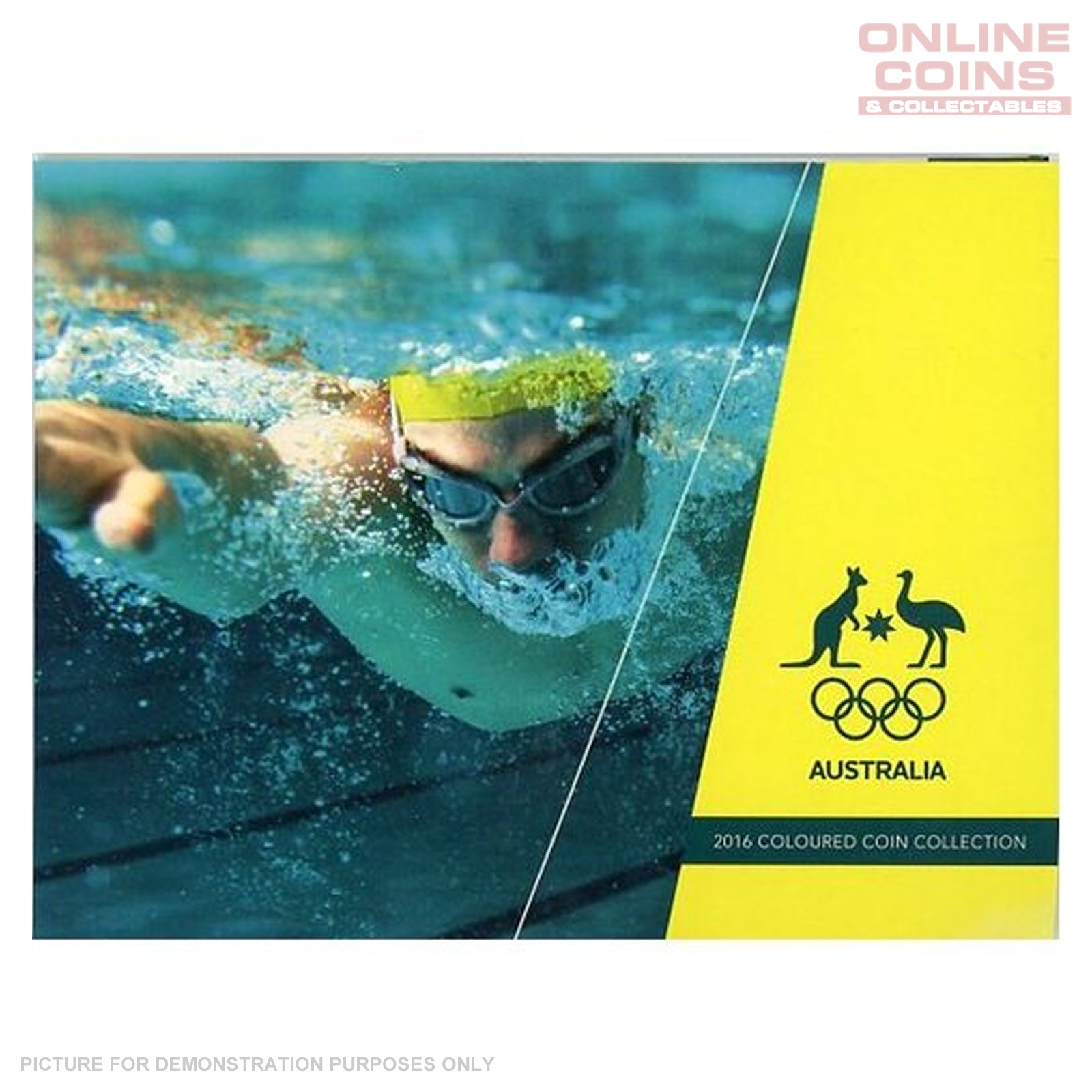 2016 $2 Uncirculated Olympic 5 Coin Collection - Swimming Cover